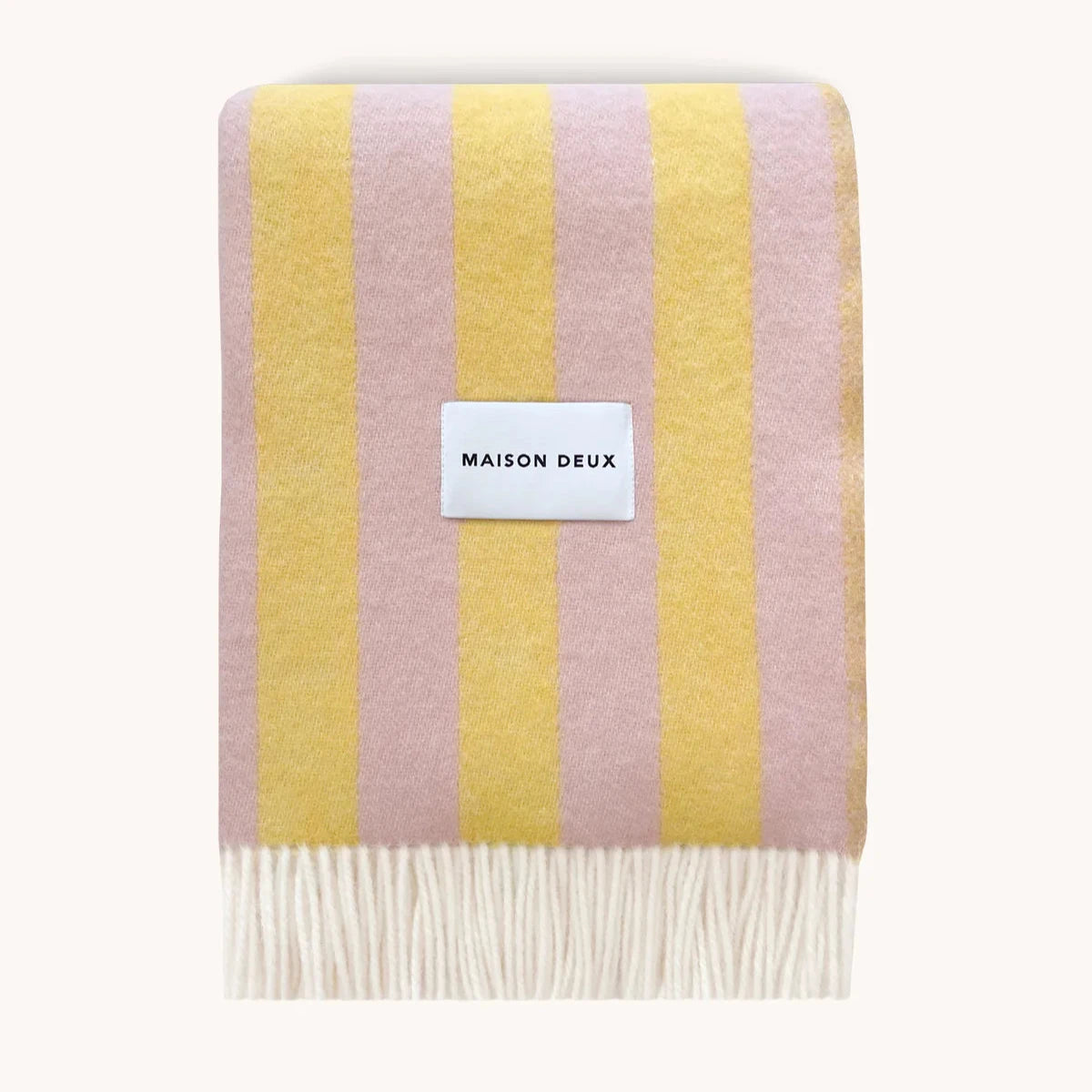 Maison Deux Candy Wrap Blanket - Pink Yellow