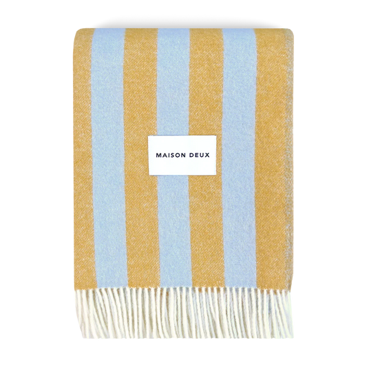 Maison Deux Candy Wrap Blanket - Blue Honey