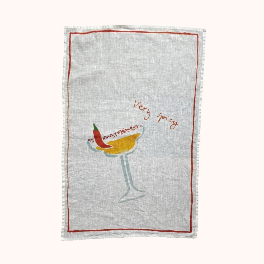 Dinette Linen Tea Towel - Spicy Margs