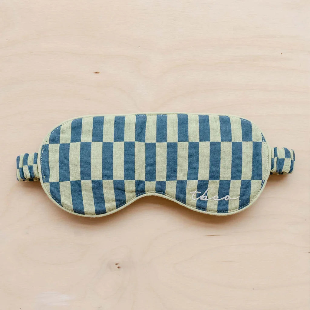 TBCo Eye Mask - Green Checkerboard