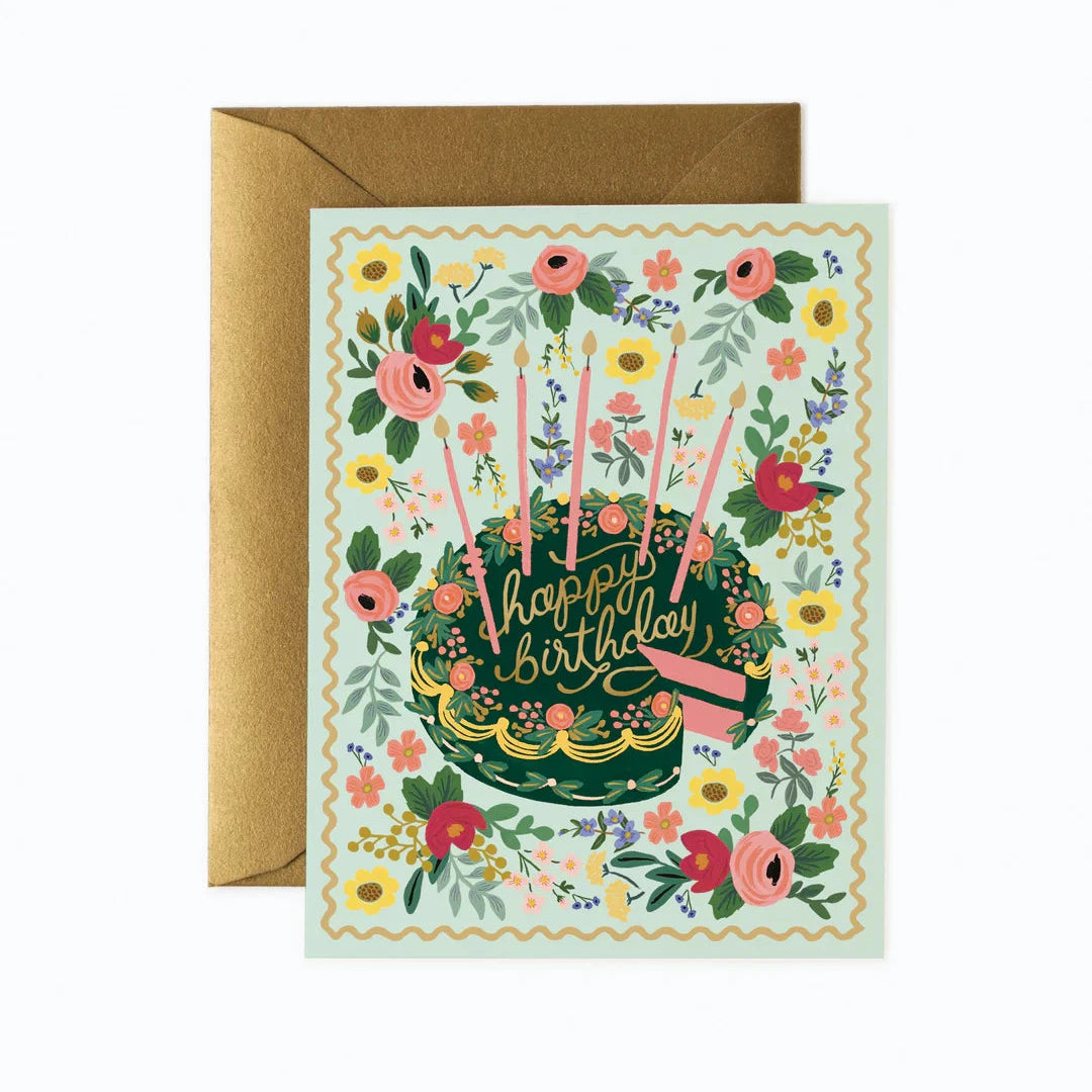 Floral Cake Birthday Card