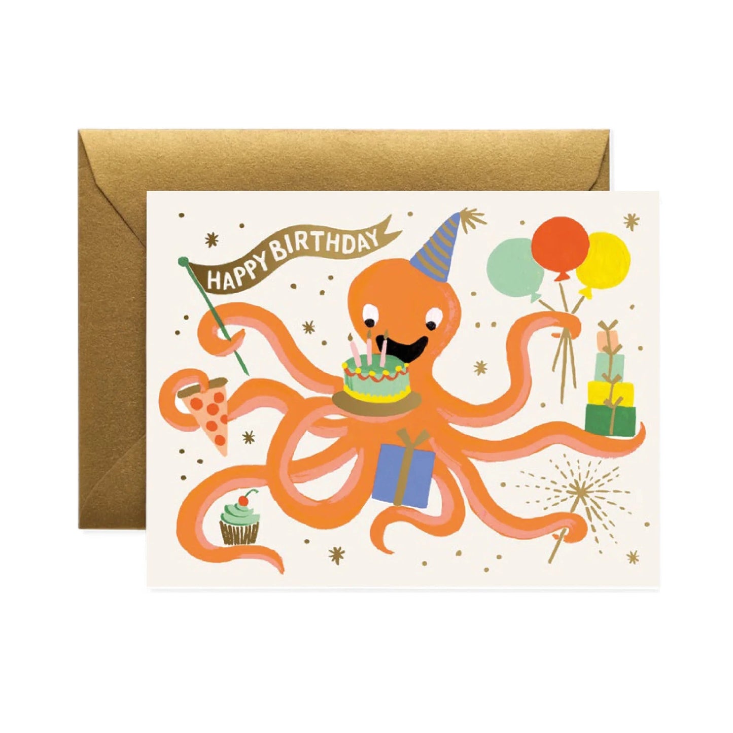 Octopus  Birthday Card