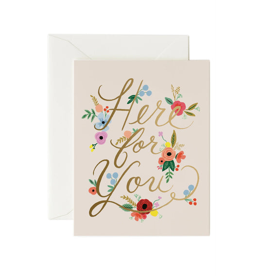 Floral Here For You Card