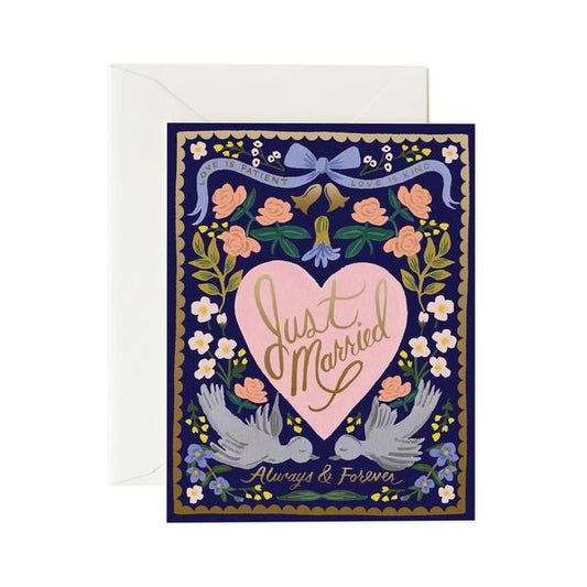 Just Married Doves Card