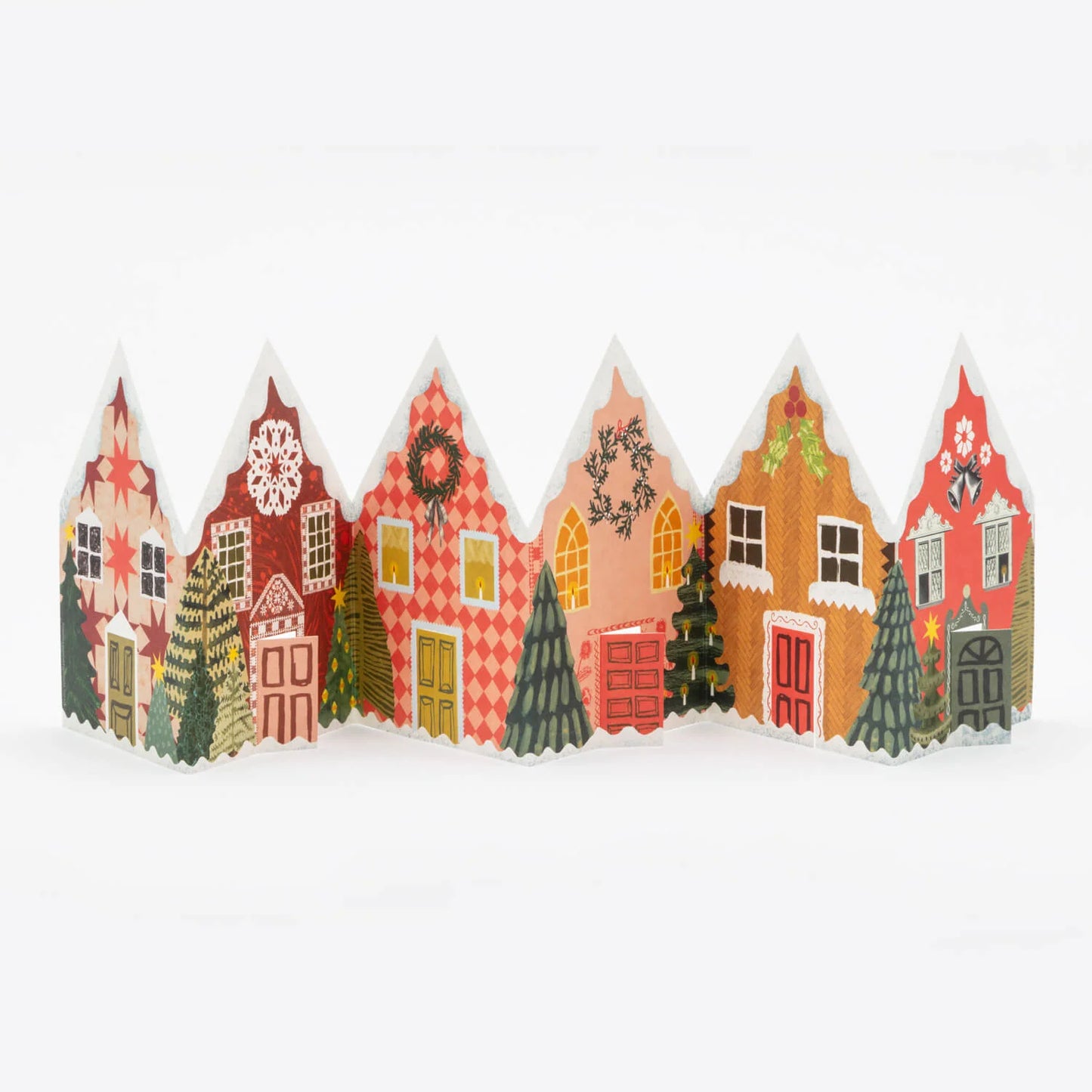 Hadley Paper Goods Concertina Houses Card