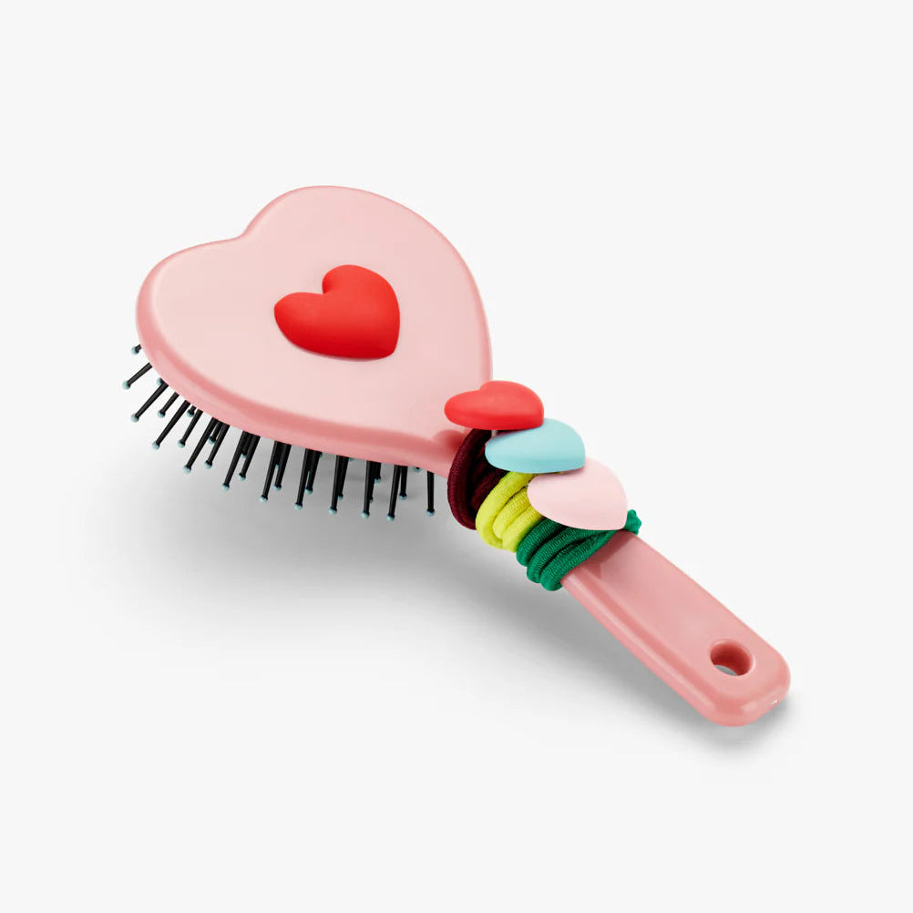Heart Hairbrush and Hair Band Set