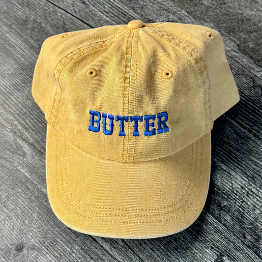 Embroidered Dad Cap - Butter