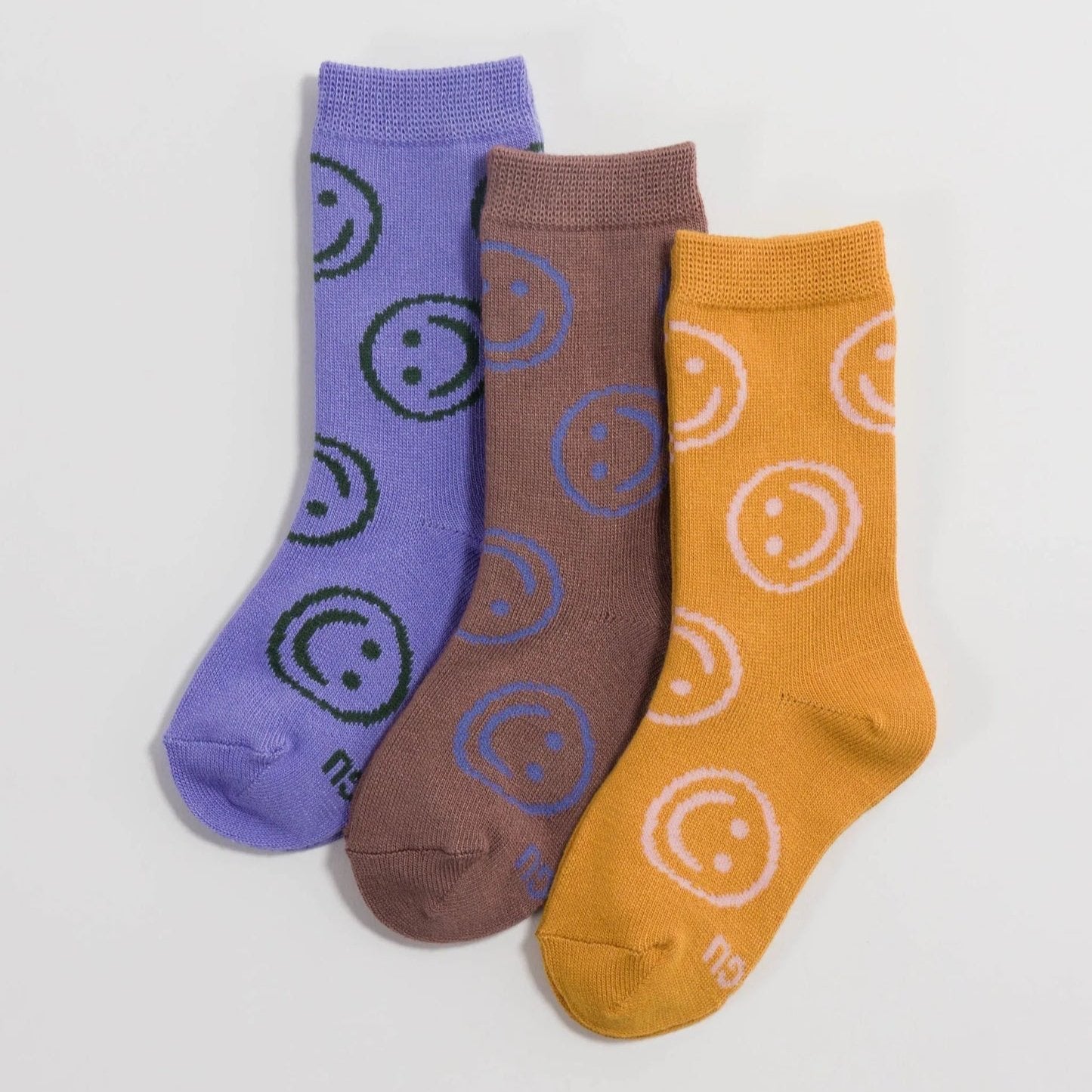 Baggu Kid’s Crew Socks - Set Of 3 Happy Mix