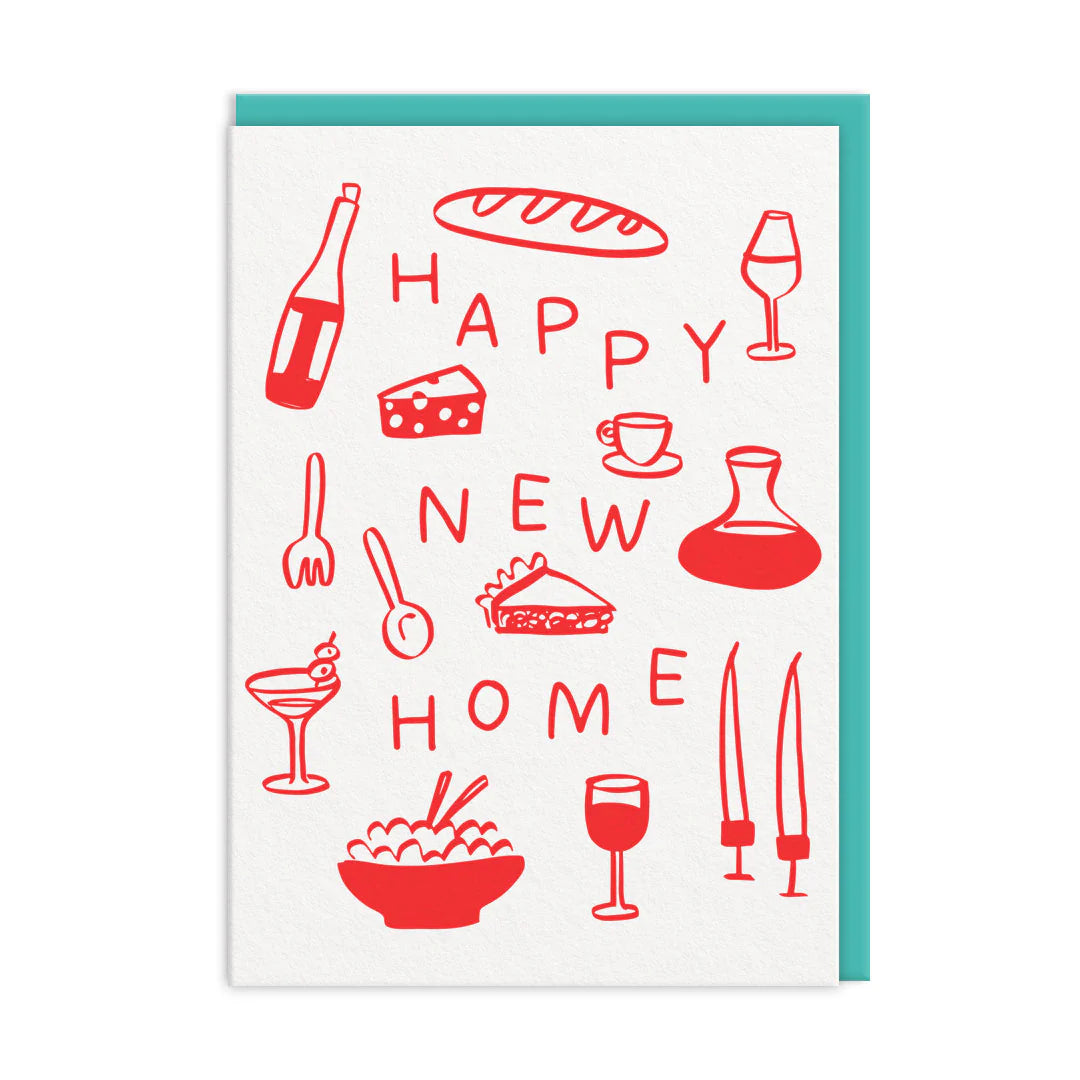 Happy New Home Doodles Card