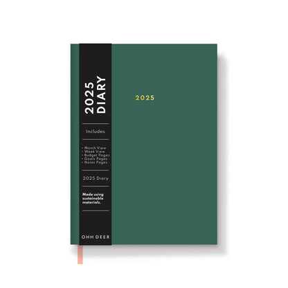 Plantain Green A5 2025 Diary