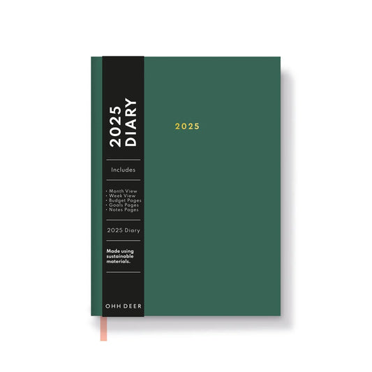 Plantain Green A5 2025 Diary