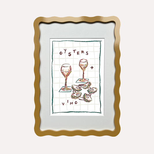 Cajco A4 Giclée Print - Oysters & Vino