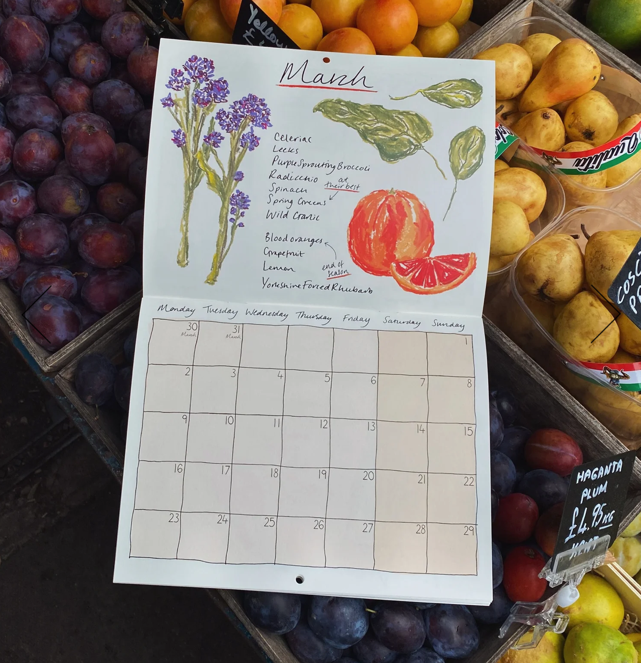 Mainlybreakfast Seasonal Eating 2026 Calendar