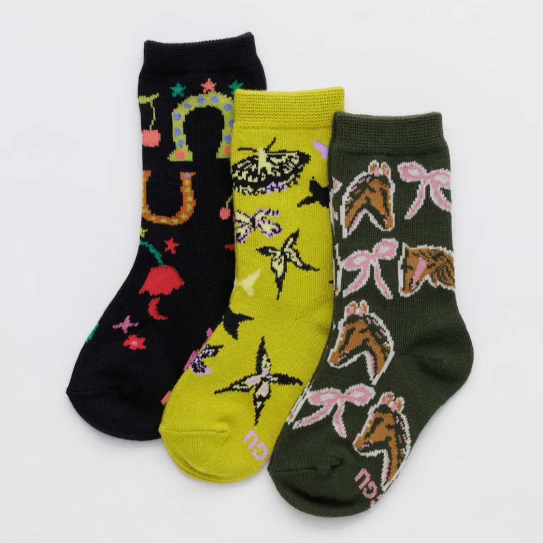 Baggu Kid’s Crew Socks - Set Of 3 Jessica Williams