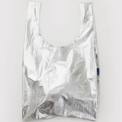 Baggu Standard Reusable Bag - Chrome Metallic