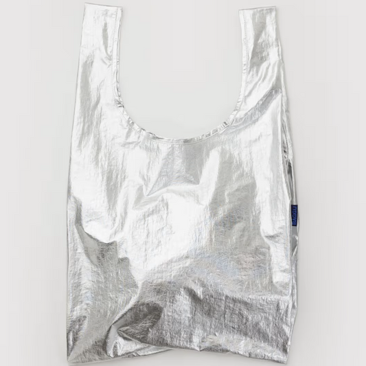 Baggu Standard Reusable Bag - Chrome Metallic