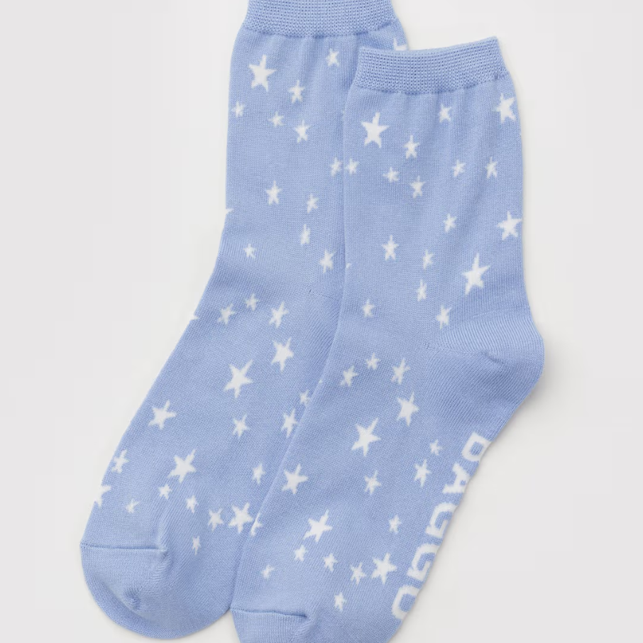 Baggu Crew Socks - Blue Star