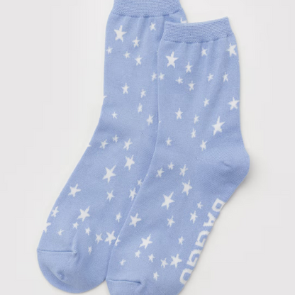 Baggu Crew Socks - Blue Star