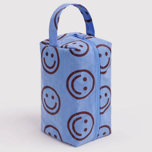Baggu Dopp Wash Bag - Misty Blue Happy
