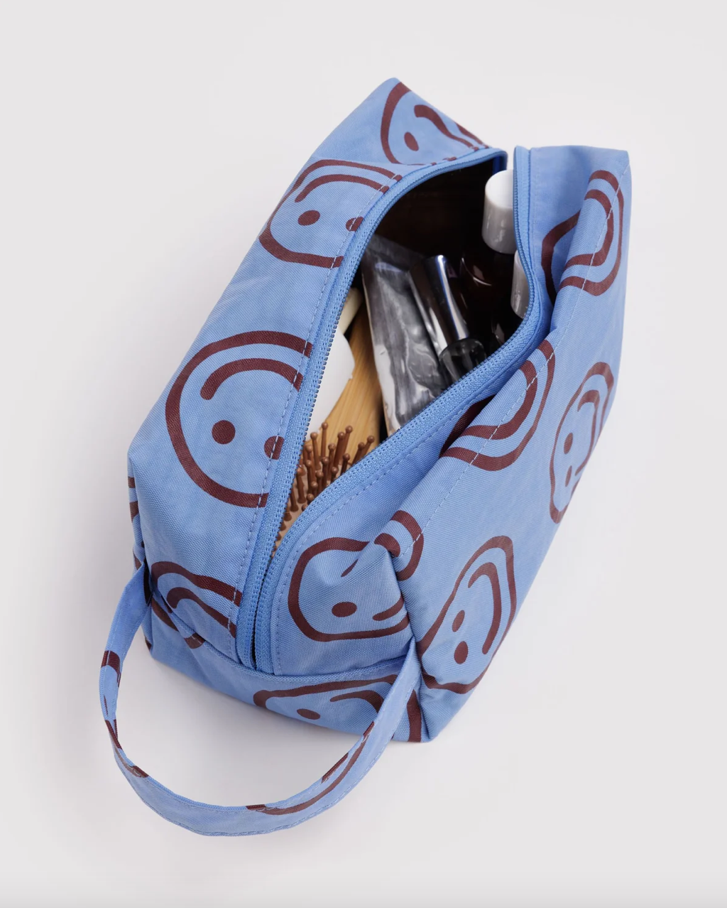 Baggu Dopp Wash Bag - Misty Blue Happy