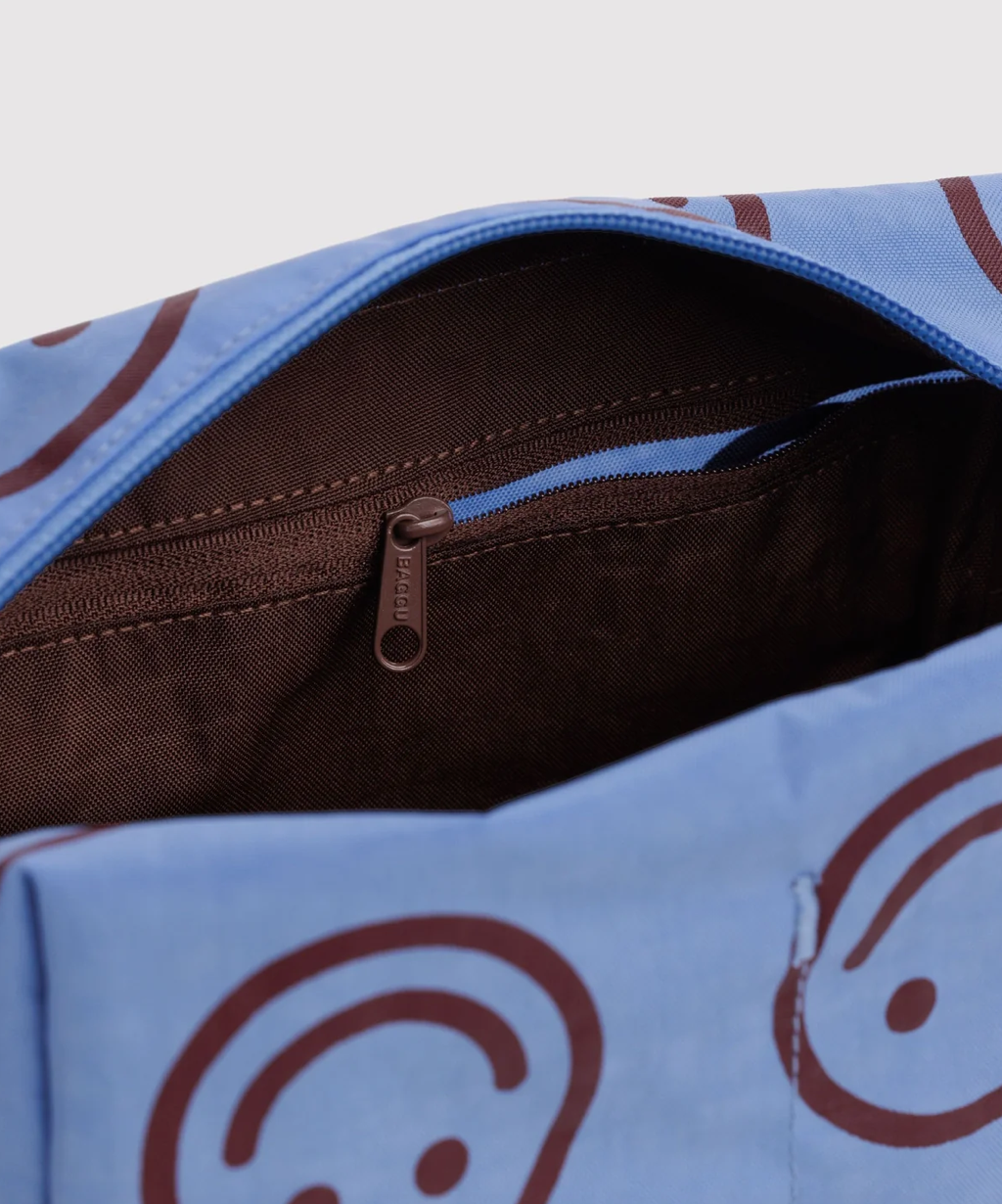 Baggu Dopp Wash Bag - Misty Blue Happy