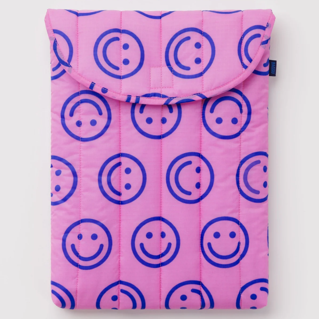 Baggu Laptop Case 13/14" - Pop Pink Happy