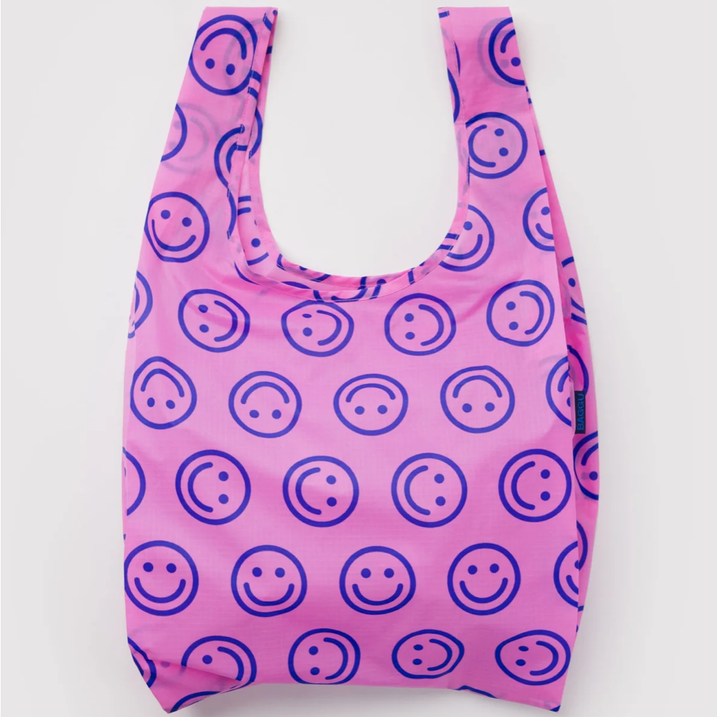 Baggu Standard Reusable Bag - Pop Pink Happy