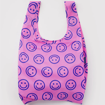 Baggu Standard Reusable Bag - Pop Pink Happy