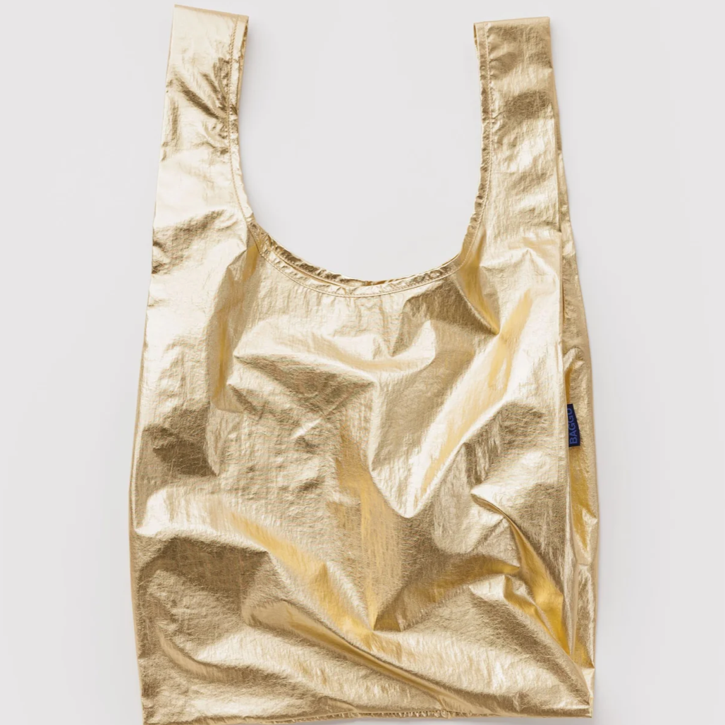 Baggu Standard Reusable Bag - Gold Metallic