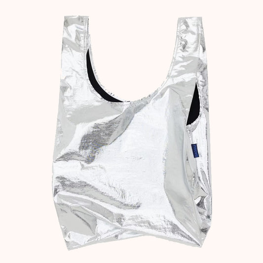 Baggu Standard Reusable Bag - Metallic Silver