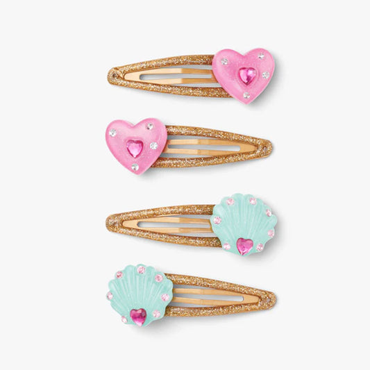 Stych Kids Seashell and Heart Hair Clips