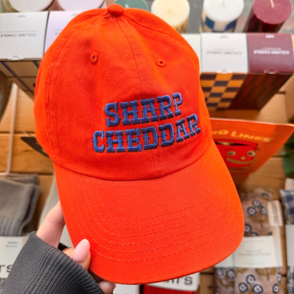 Embroidered Dad Cap - Sharp Cheddar