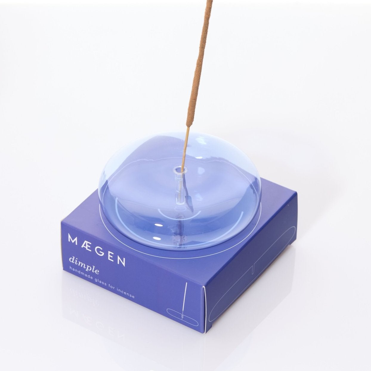 Maegen Dimple Incense Holder - Blue