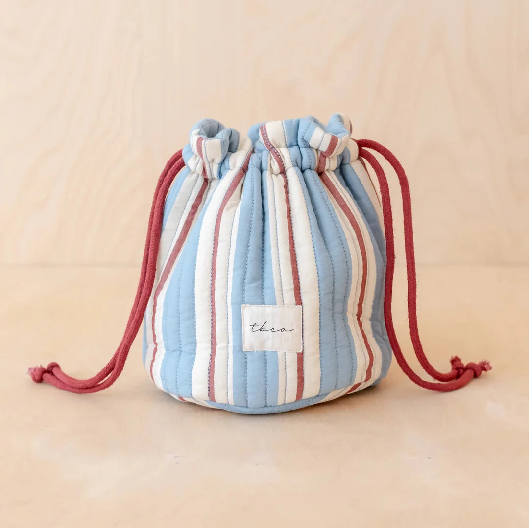 TBCo Drawstring Wash Bag - Blue Stripe