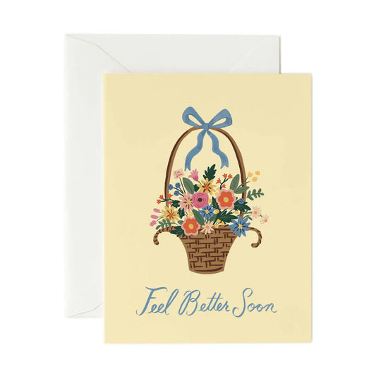 Feel Better Soon Flower Basket Card