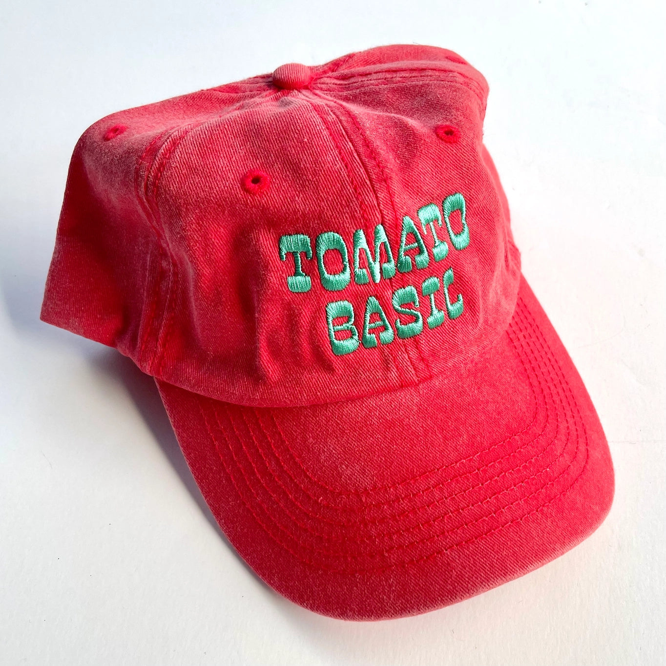 Embroidered Dad Cap - Tomato Basil