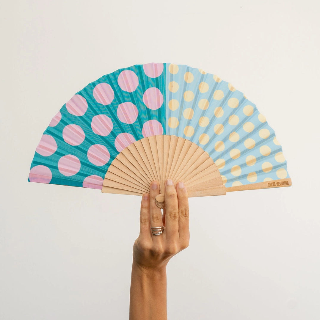 Tarta Gelatina Hand Fan - Spots
