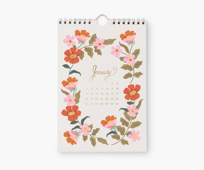 Rifle Paper Co 2026 Wall Calendar - Strawberry Fields