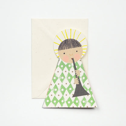 Hadley Paper Goods Angel Card - Green