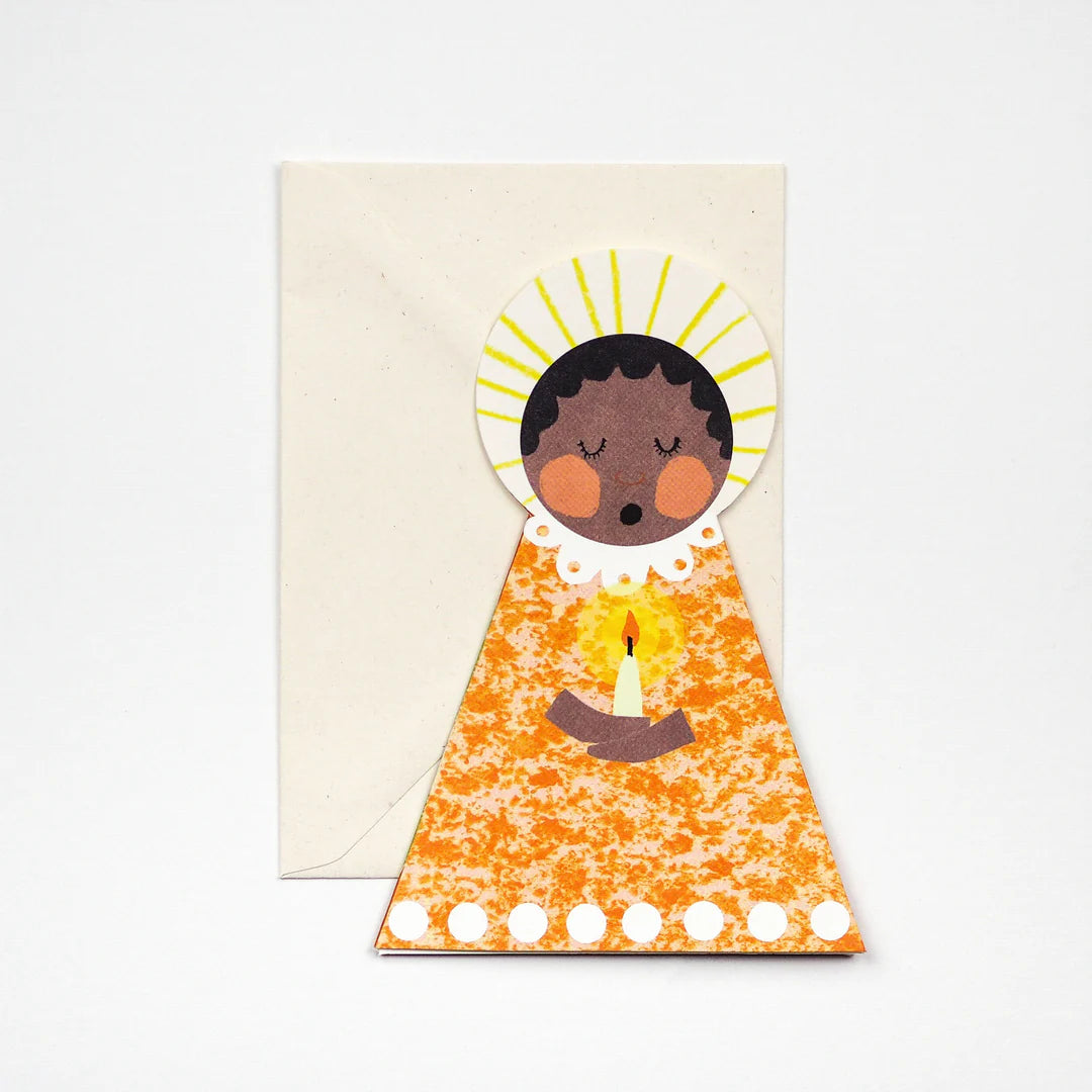 Hadley Paper Goods Angel Card - Orange