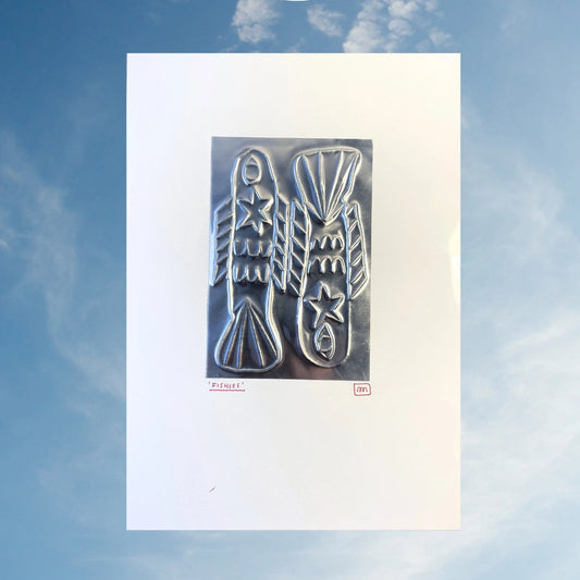 A4 Embossed Print - Fishies