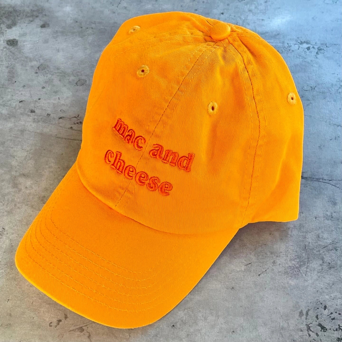 Embroidered Dad Cap - Mac and Cheese