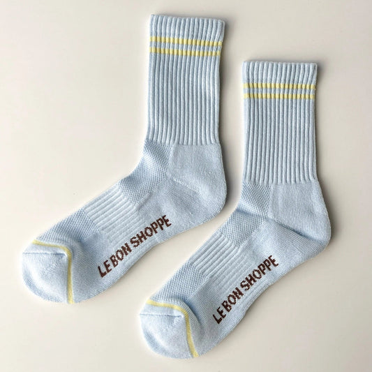 Le Bon Shoppe Boyfriend Socks - Pastel Sky