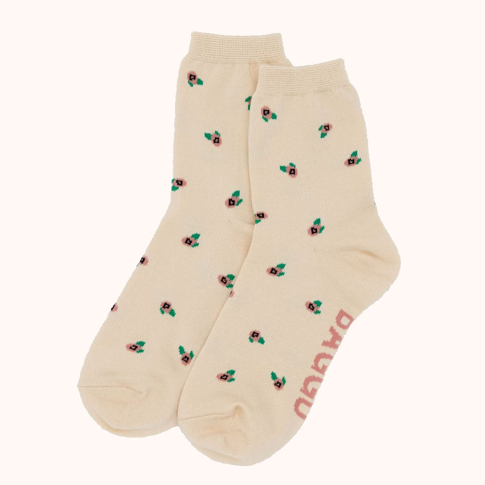 Baggu Socks - Cream Rosette