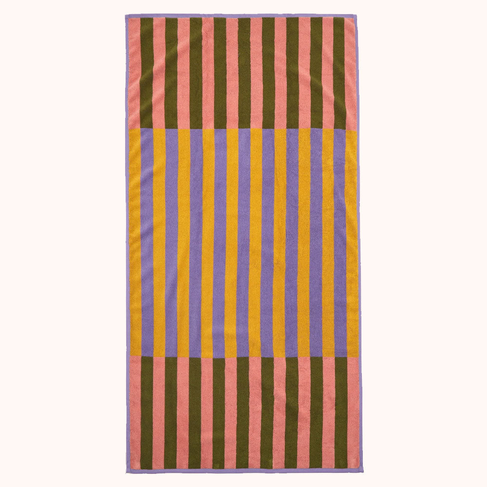 Baggu Bath Towel - Sunset Quilt Stripe