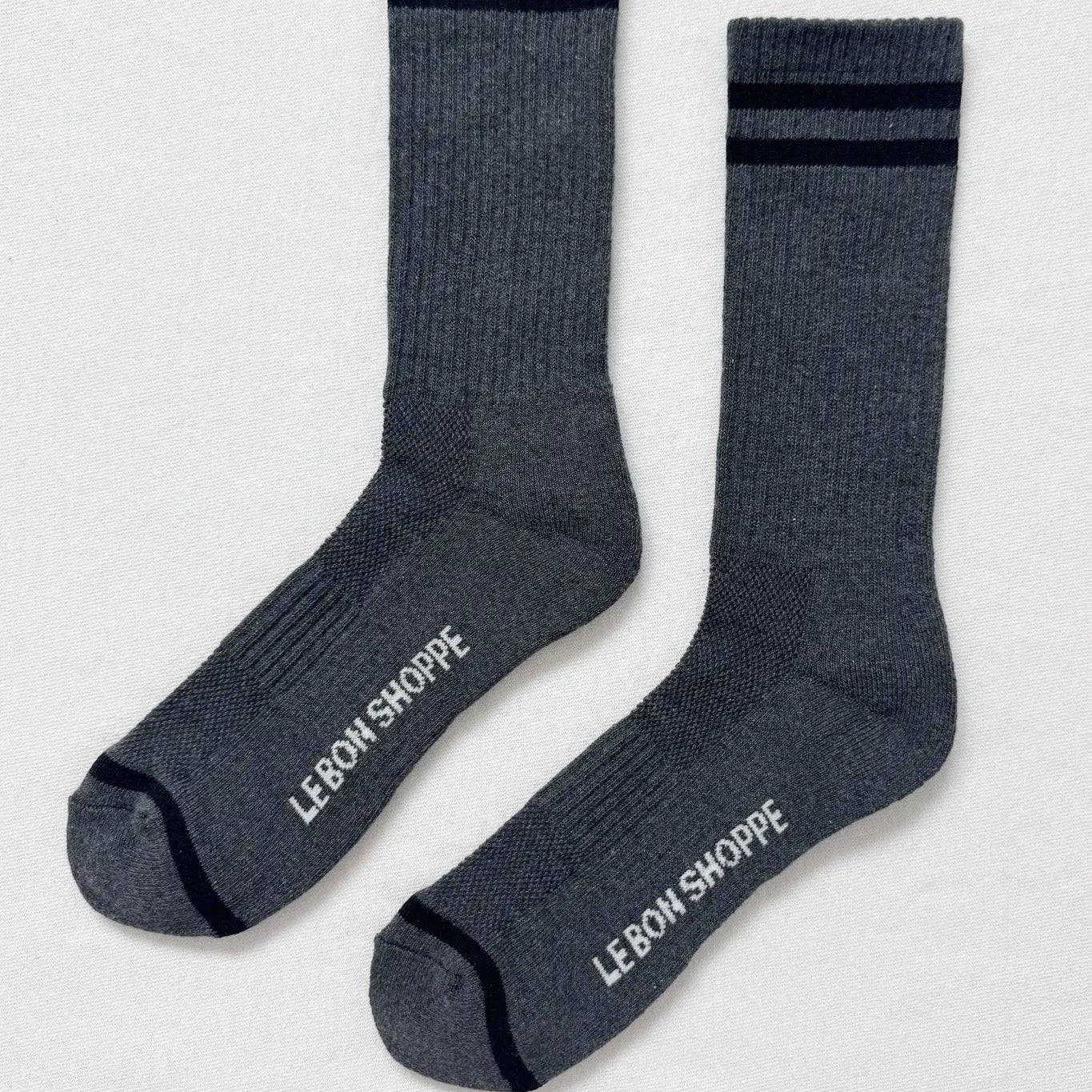 Le Bon Shoppe Extended Boyfriend Socks - Charcoal