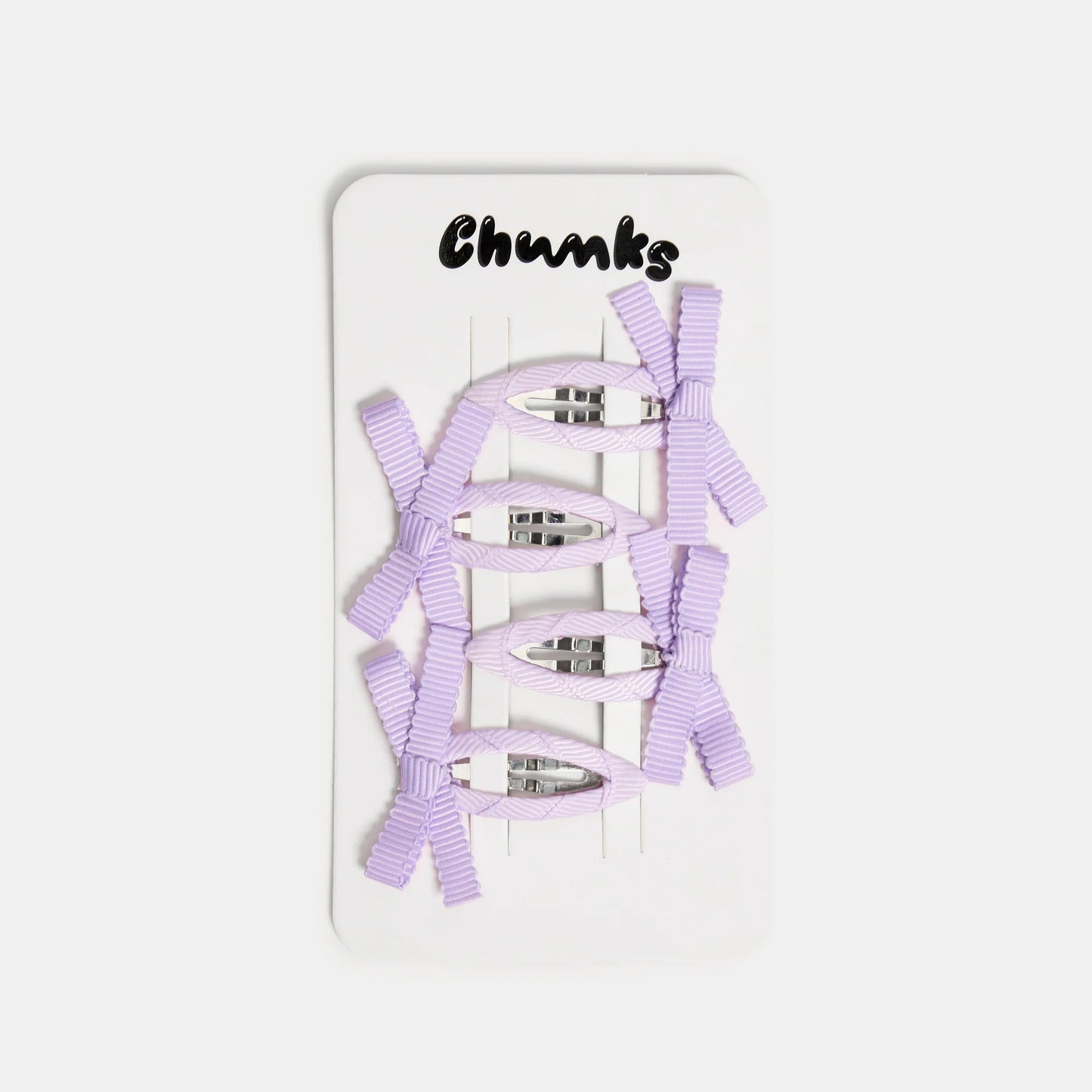 Chunks Bow Snap Clips - Lilac