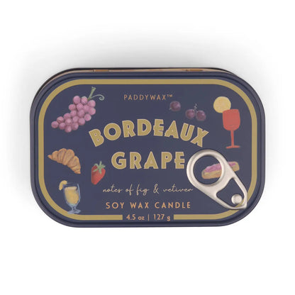 Paddywax Bistro Tin Candle - Bordeaux Grape