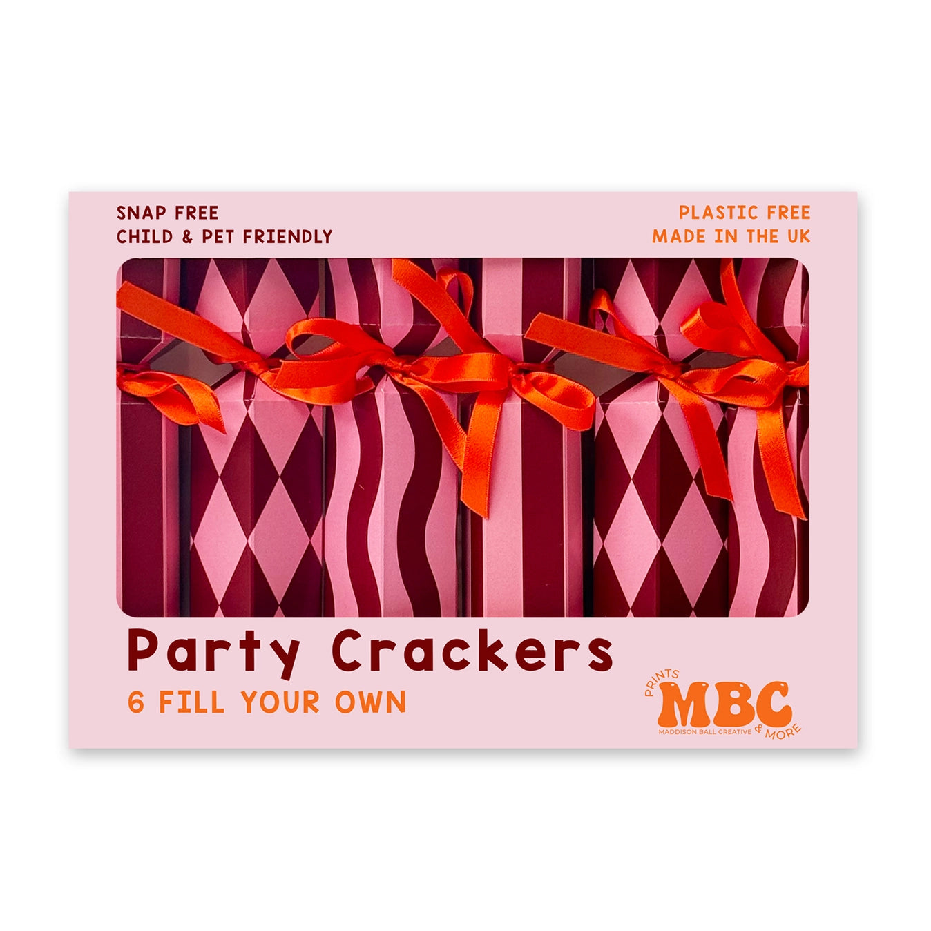 Christmas Crackers - Pink and Maroon