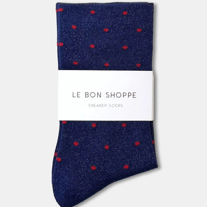 Le Bon Shoppe Glitter Sneaker Socks - Navy